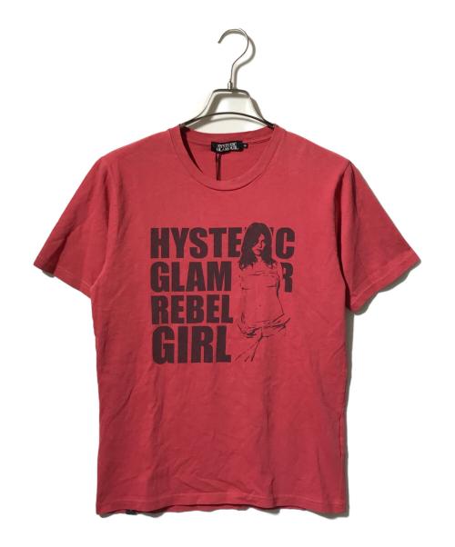 Hysteric Glamour（ヒステリックグラマー）Hysteric Glamour (ヒステリックグラマー) REBEL GIRL プリントTシャツ レッド サイズ:Mの古着・服飾アイテム