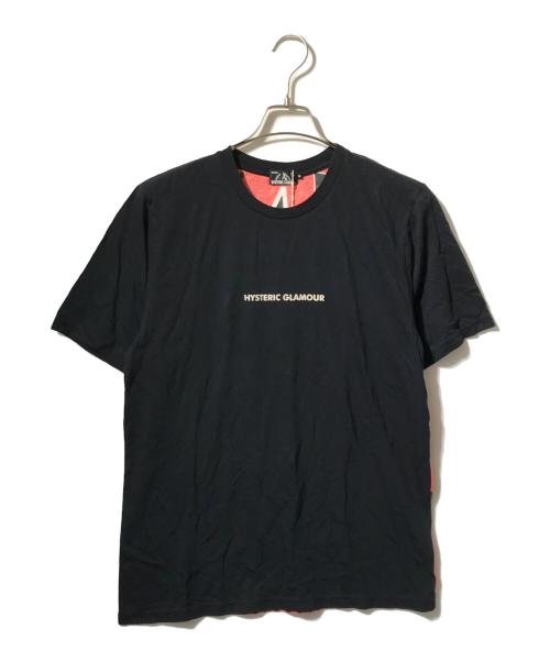 Hysteric Glamour（ヒステリックグラマー）Hysteric Glamour (ヒステリックグラマー) パネルプリントTシャツ/ GREATEST SOUND ISSUE Tee ブラック サイズ:Mの古着・服飾アイテム