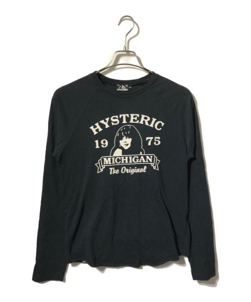 Hysteric Glamour（ヒステリックグラマー）Hysteric Glamour (ヒステリックグラマー) MICHIGAN ORIGINAL pt Tee/ガールプリントロングスリーブカットソー ブラック サイズ:Sの古着・服飾アイテム