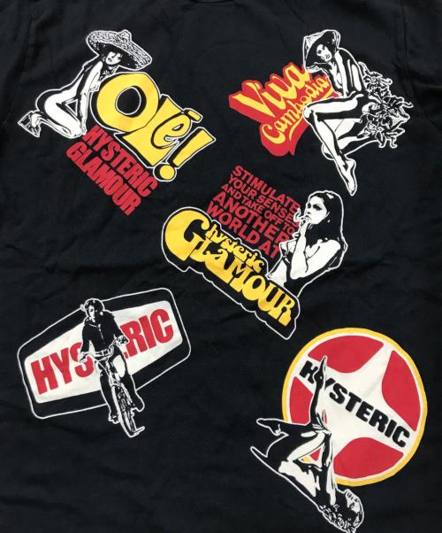 Hysteric Glamour（ヒステリックグラマー）Hysteric Glamour (ヒステリックグラマー) CLASSIC SCRATCH プリントTシャツ/半袖カットソー ブラック サイズ:Mの古着・服飾アイテム