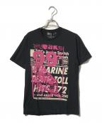 Hysteric Glamourヒステリックグラマー）の古着「モンタージュ グラフィック ロゴプリントTシャツ」｜ブラック