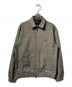 FRED PERRYフレッドペリー）の古着「ハリントンジャケット」｜グレー×ブラウン