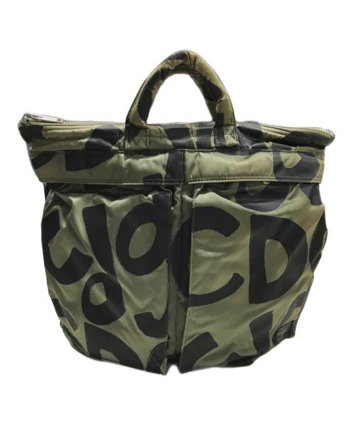 PORTER（ポーター）PORTER (ポーター) COMME des GARCONS (コムデギャルソン) 2WAYヘルメットバッグ グリーンの古着・服飾アイテム