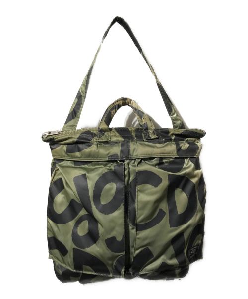 PORTER（ポーター）PORTER (ポーター) COMME des GARCONS (コムデギャルソン) 2WAYヘルメットバッグ グリーンの古着・服飾アイテム