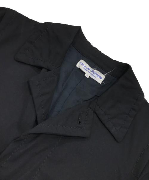 ROBE DE CHAMBRE COMME DES GARCONS（ローブドシャンブル コムデギャルソン）ROBE DE CHAMBRE COMME DES GARCONS (ローブドシャンブル コムデギャルソン) ステッチステンカラーコート ネイビー サイズ:Mの古着・服飾アイテム