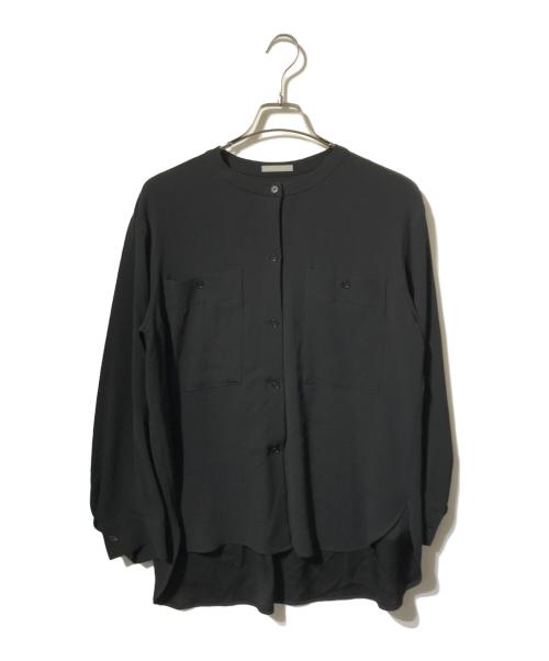 theory luxe（セオリーリュクス）theory luxe (セオリーリュクス) FLOW/PUMI/ノーカラーシャツ/長袖シャツ ブラック サイズ:38の古着・服飾アイテム