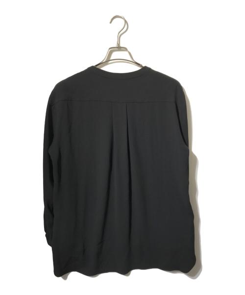 theory luxe（セオリーリュクス）theory luxe (セオリーリュクス) FLOW/PUMI/ノーカラーシャツ/長袖シャツ ブラック サイズ:38の古着・服飾アイテム