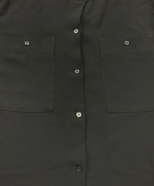 theory luxe（セオリーリュクス）theory luxe (セオリーリュクス) FLOW/PUMI/ノーカラーシャツ/長袖シャツ ブラック サイズ:38の古着・服飾アイテム