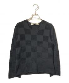 COMME des GARCONS（コムデギャルソン）の古着「Vネックブロックニット」｜ブラック