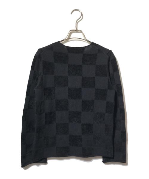 COMME des GARCONS（コムデギャルソン）COMME des GARCONS (コムデギャルソン) Vネックブロックニット ブラック サイズ:表記なしの古着・服飾アイテム