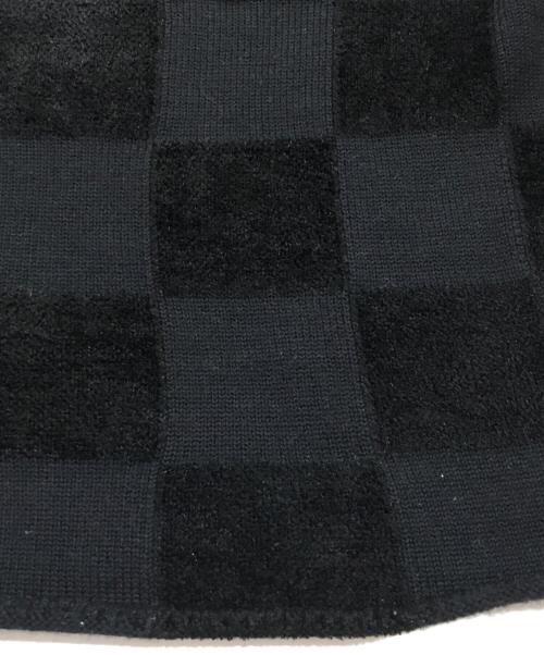 COMME des GARCONS（コムデギャルソン）COMME des GARCONS (コムデギャルソン) Vネックブロックニット ブラック サイズ:表記なしの古着・服飾アイテム