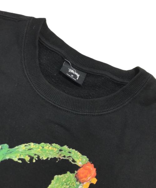 stussy（ステューシー）stussy (ステューシー) フローラルスウェット ブラック サイズ:Mの古着・服飾アイテム