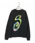 stussy（ステューシー）の古着「フローラルスウェット」｜ブラック