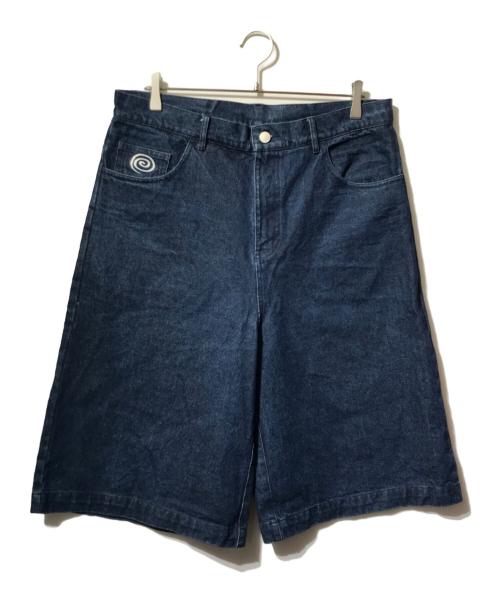 SOL soonerorlater（スーナーオアレイター）SOL soonerorlater (スーナーオアレイター) グルグルデニムショーツ/ハーフデニムパンツ インディゴ サイズ:XLの古着・服飾アイテム