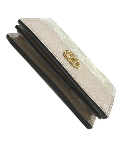 GUCCI（グッチ）GUCCI (グッチ) ダブルGカードケースウォレット ベージュの古着・服飾アイテム