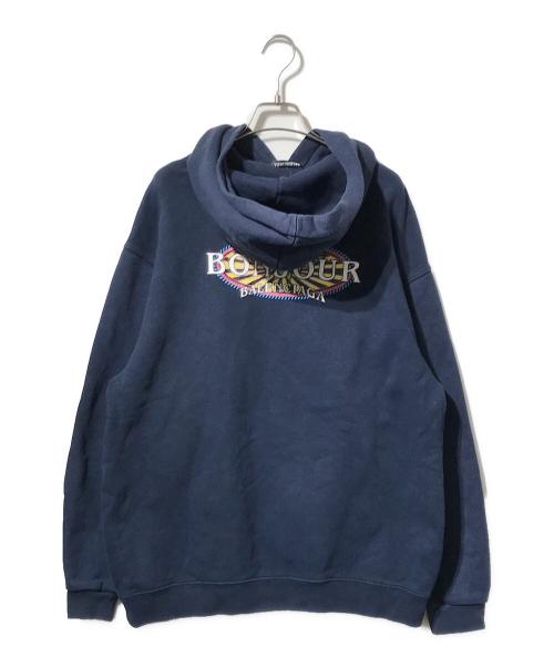BALENCIAGA（バレンシアガ）BALENCIAGA (バレンシアガ) ボンジュール ロゴ フーディー ネイビー サイズ:Sの古着・服飾アイテム