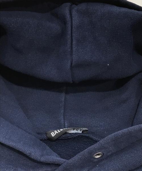 BALENCIAGA（バレンシアガ）BALENCIAGA (バレンシアガ) ボンジュール ロゴ フーディー ネイビー サイズ:Sの古着・服飾アイテム