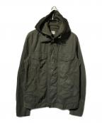 C.P COMPANYシーピーカンパニー）の古着「ナイロンミックスフーデッドジャケット」｜カーキ