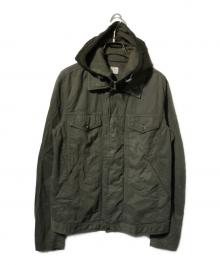 C.P COMPANY（シーピーカンパニー）の古着「ナイロンミックスフーデッドジャケット」｜カーキ