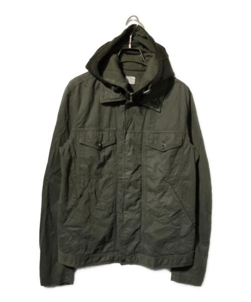 C.P COMPANY（シーピーカンパニー）C.P COMPANY (シーピーカンパニー) ナイロンミックスフーデッドジャケット カーキ サイズ:Mの古着・服飾アイテム