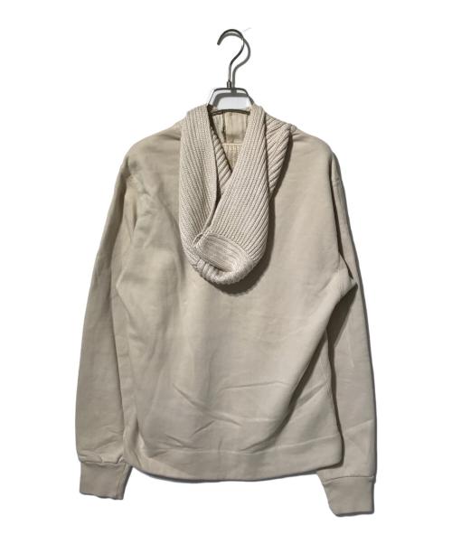 C.P COMPANY（シーピーカンパニー）C.P COMPANY (シーピーカンパニー) ニット切替フーデッドスウェット ベージュ サイズ:Sの古着・服飾アイテム
