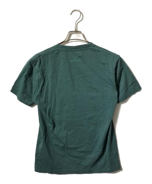 STONE ISLAND（ストーンアイランド）STONE ISLAND (ストーンアイランド) フロントロゴプリントTシャツ/半袖カットソー カーキ サイズ:Sの古着・服飾アイテム