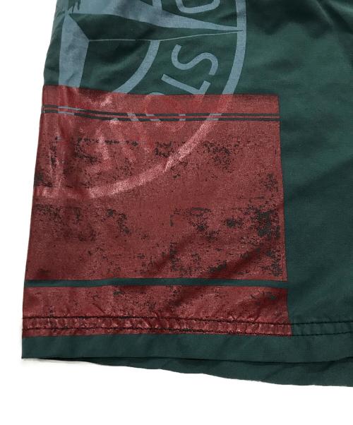 STONE ISLAND（ストーンアイランド）STONE ISLAND (ストーンアイランド) ロゴプリントショートパンツ/ハーフパンツ グリーン サイズ:Sの古着・服飾アイテム