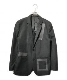 EMPORIO ARMANI（エンポリオ アルマーニ）の古着「バイカラー ジャケット」｜ブラック