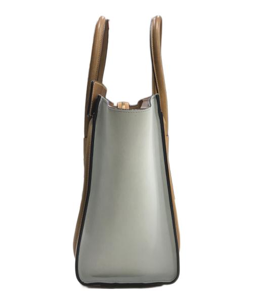 CELINE（セリーヌ）CELINE (セリーヌ) ラゲージマイクロハンドバッグ ベージュ×ブラウンの古着・服飾アイテム