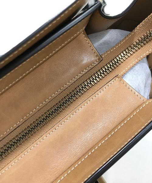CELINE（セリーヌ）CELINE (セリーヌ) ラゲージマイクロハンドバッグ ベージュ×ブラウンの古着・服飾アイテム