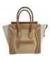 CELINE（セリーヌ）の古着「ラゲージマイクロハンドバッグ」｜ベージュ×ブラウン