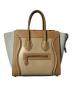 中古・古着 CELINE (セリーヌ) ラゲージマイクロハンドバッグ ベージュ×ブラウン：85000円