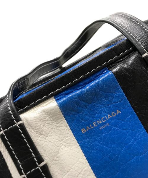 BALENCIAGA（バレンシアガ）BALENCIAGA (バレンシアガ) バザールショッパートートバッグ ブルー×ブラック×ホワイトの古着・服飾アイテム