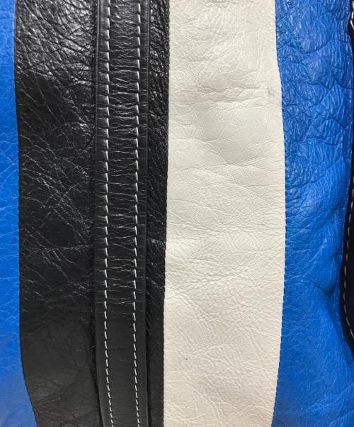 BALENCIAGA（バレンシアガ）BALENCIAGA (バレンシアガ) バザールショッパートートバッグ ブルー×ブラック×ホワイトの古着・服飾アイテム