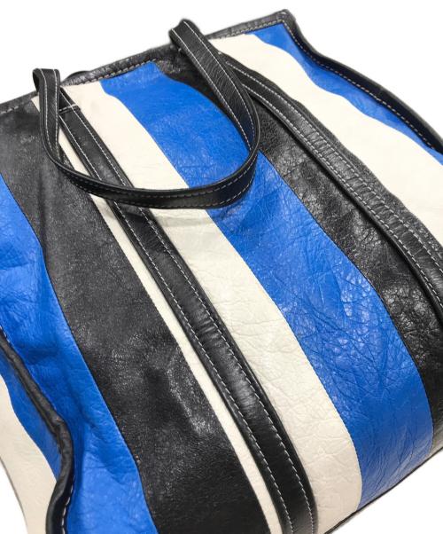 BALENCIAGA（バレンシアガ）BALENCIAGA (バレンシアガ) バザールショッパートートバッグ ブルー×ブラック×ホワイトの古着・服飾アイテム