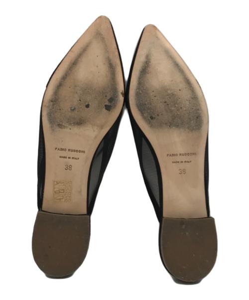 FABIO RUSCONI（ファビオルスコーニ）FABIO RUSCONI (ファビオルスコーニ) フラットサンダル ブラック サイズ:38の古着・服飾アイテム