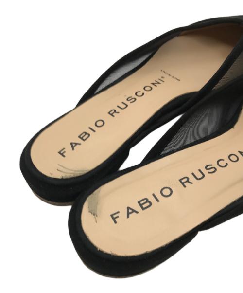 FABIO RUSCONI（ファビオルスコーニ）FABIO RUSCONI (ファビオルスコーニ) フラットサンダル ブラック サイズ:38の古着・服飾アイテム