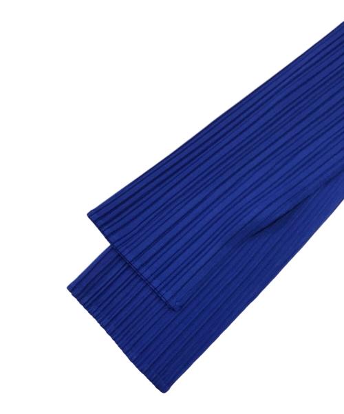 PLEATS PLEASE（プリーツプリーズ）PLEATS PLEASE (プリーツプリーズ) スキッパープリーツワンピース/長袖ワンピース ブルー サイズ:3の古着・服飾アイテム