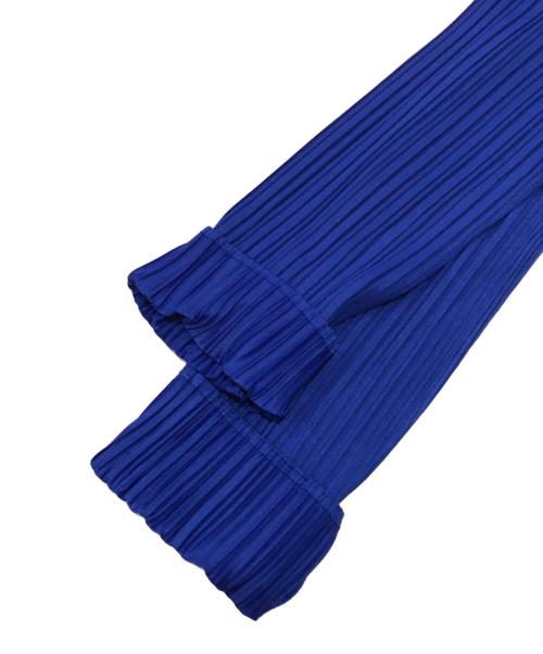 PLEATS PLEASE（プリーツプリーズ）PLEATS PLEASE (プリーツプリーズ) スキッパープリーツワンピース/長袖ワンピース ブルー サイズ:3の古着・服飾アイテム