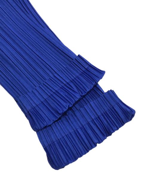 PLEATS PLEASE（プリーツプリーズ）PLEATS PLEASE (プリーツプリーズ) ピークドラペル1Bプリーツジャケット ブルー サイズ:3の古着・服飾アイテム