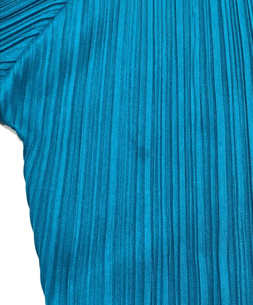 PLEATS PLEASE（プリーツプリーズ）PLEATS PLEASE (プリーツプリーズ) プリーツトッパーカーディガン/プリーツカーディガン エメラルドグリーン サイズ:3の古着・服飾アイテム
