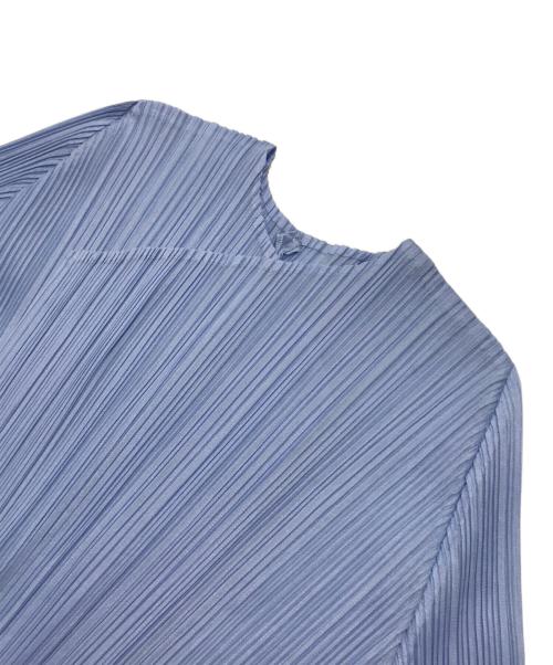 PLEATS PLEASE（プリーツプリーズ）PLEATS PLEASE (プリーツプリーズ) プリーツトッパーカーディガン/プリーツカーディガン ブルー サイズ:3の古着・服飾アイテム