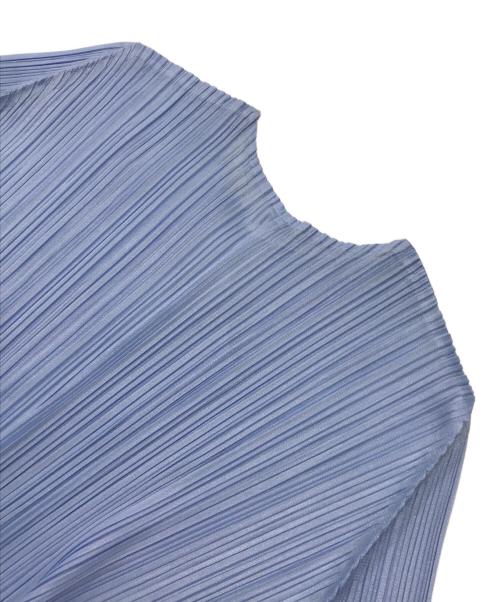 PLEATS PLEASE（プリーツプリーズ）PLEATS PLEASE (プリーツプリーズ) プリーツトッパーカーディガン/プリーツカーディガン ブルー サイズ:3の古着・服飾アイテム