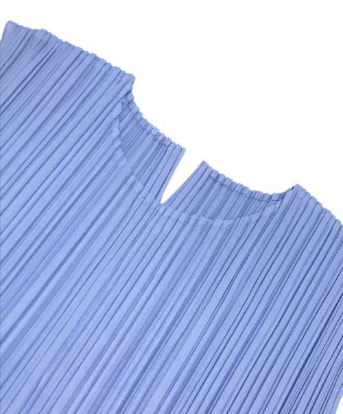 PLEATS PLEASE（プリーツプリーズ）PLEATS PLEASE (プリーツプリーズ) プリーツノースリーブワンピース ブルー サイズ:4の古着・服飾アイテム