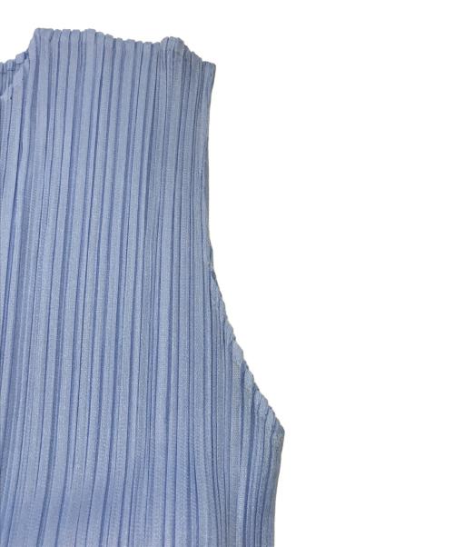 PLEATS PLEASE（プリーツプリーズ）PLEATS PLEASE (プリーツプリーズ) プリーツノースリーブワンピース ブルー サイズ:4の古着・服飾アイテム