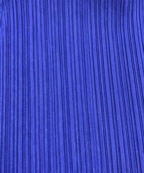 PLEATS PLEASE（プリーツプリーズ）PLEATS PLEASE (プリーツプリーズ) Vネックプリーツノースリーブワンピース ブルー サイズ:3の古着・服飾アイテム