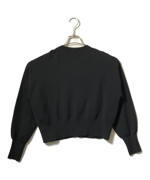 BLENHEIM（ブレンヘイム）BLENHEIM (ブレンヘイム) ジップアップクルーネックワイドニットカーディガン/ジップアップカーディガン ブラック サイズ:Mの古着・服飾アイテム
