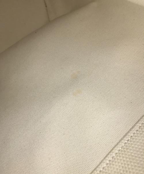 CELINE（セリーヌ）CELINE (セリーヌ) ニューホリゾンタル キャンバス×レザー トートバッグ アイボリー×ブラウン（Natural/Tan）の古着・服飾アイテム