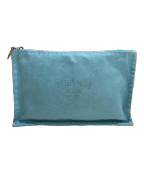 HERMES（エルメス）HERMES (エルメス) ヨッティングGM/ポーチ ブルーの古着・服飾アイテム