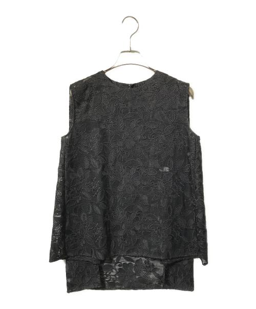 ADORE（アドーア）ADORE (アドーア) レースノースリーブブラウス ブラック サイズ:SIZE 38の古着・服飾アイテム